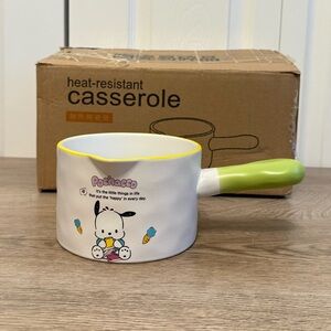 Sanrio Pochacco Heat Resistant Casserole Ceramic Pot 700ml Japan Imported RARE